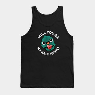 Will You Be My Kale-entine Cute Veggie Valentine Pun Tank Top